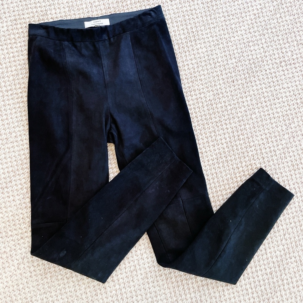 Robert Rodriguez 100% Lambskin Leather Leggings Women’s Size 6 Black Zip Ankle